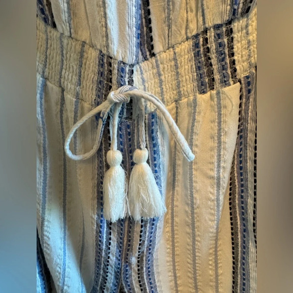 Versona Blue White Romper Sz M - Picture 2 of 13
